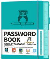 Passwort buch, Notizbuch, blau