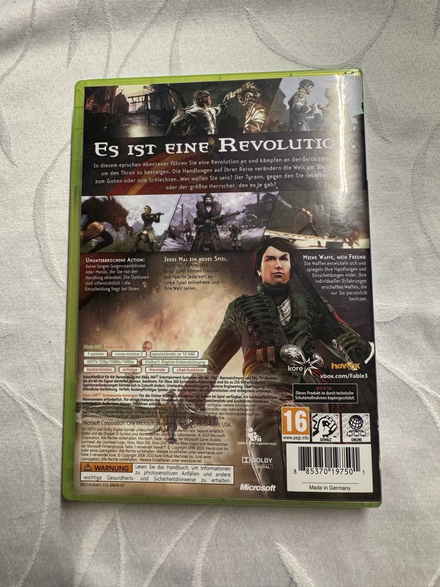 Giochi: Xbox 360 - Fable III – Usato da Wil SG venduto da eid_m7ks 2