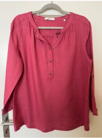 Leinenbluse BONITA Gr. 40 rosa 3/4 Arm Sommerhit