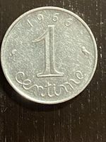 France, RARE 1 centime 1966 acier inox