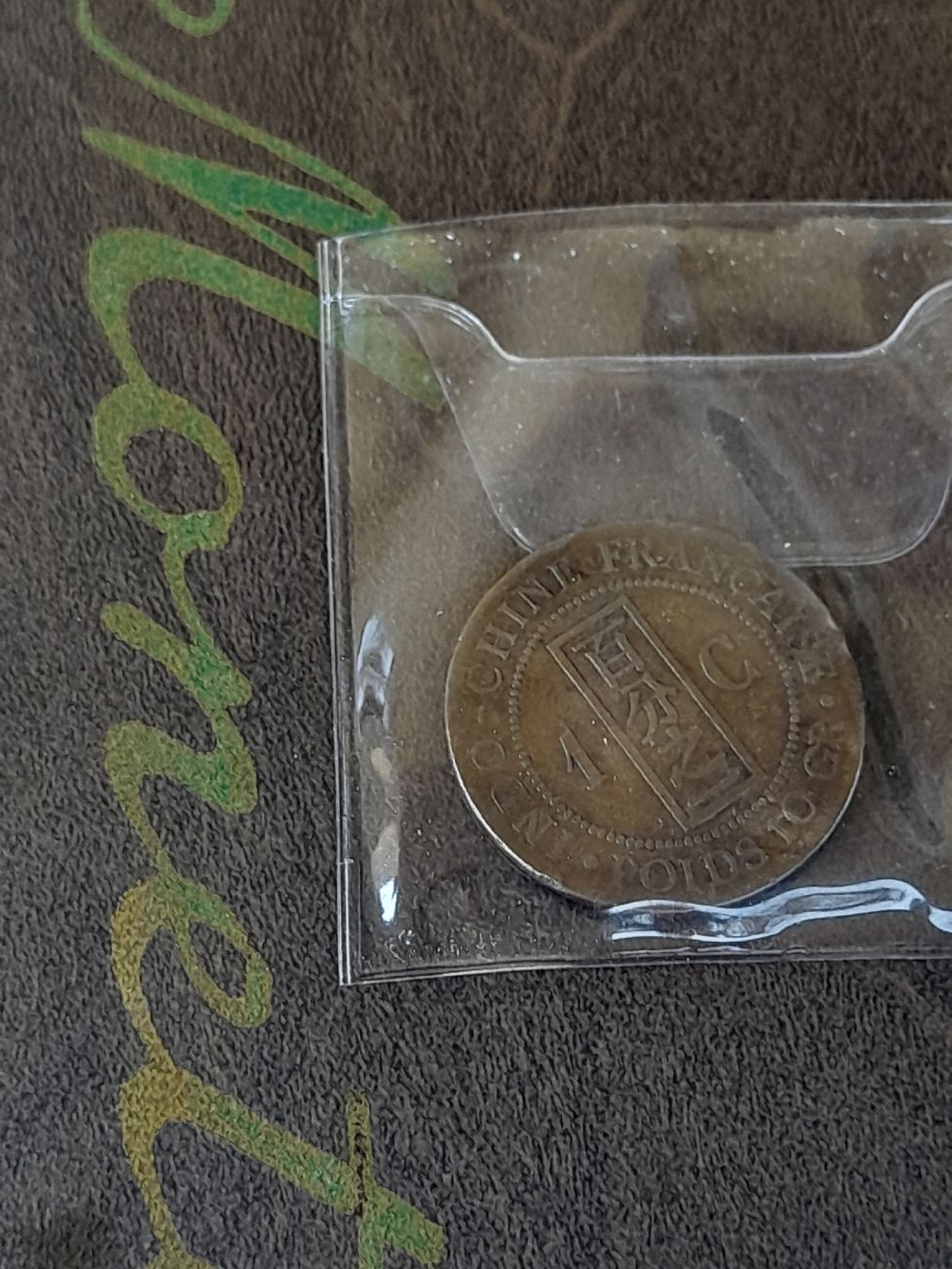 Alle Münzen: Indochina 1 Cent 1887 – Gebraucht aus Basel von Basel_20 9