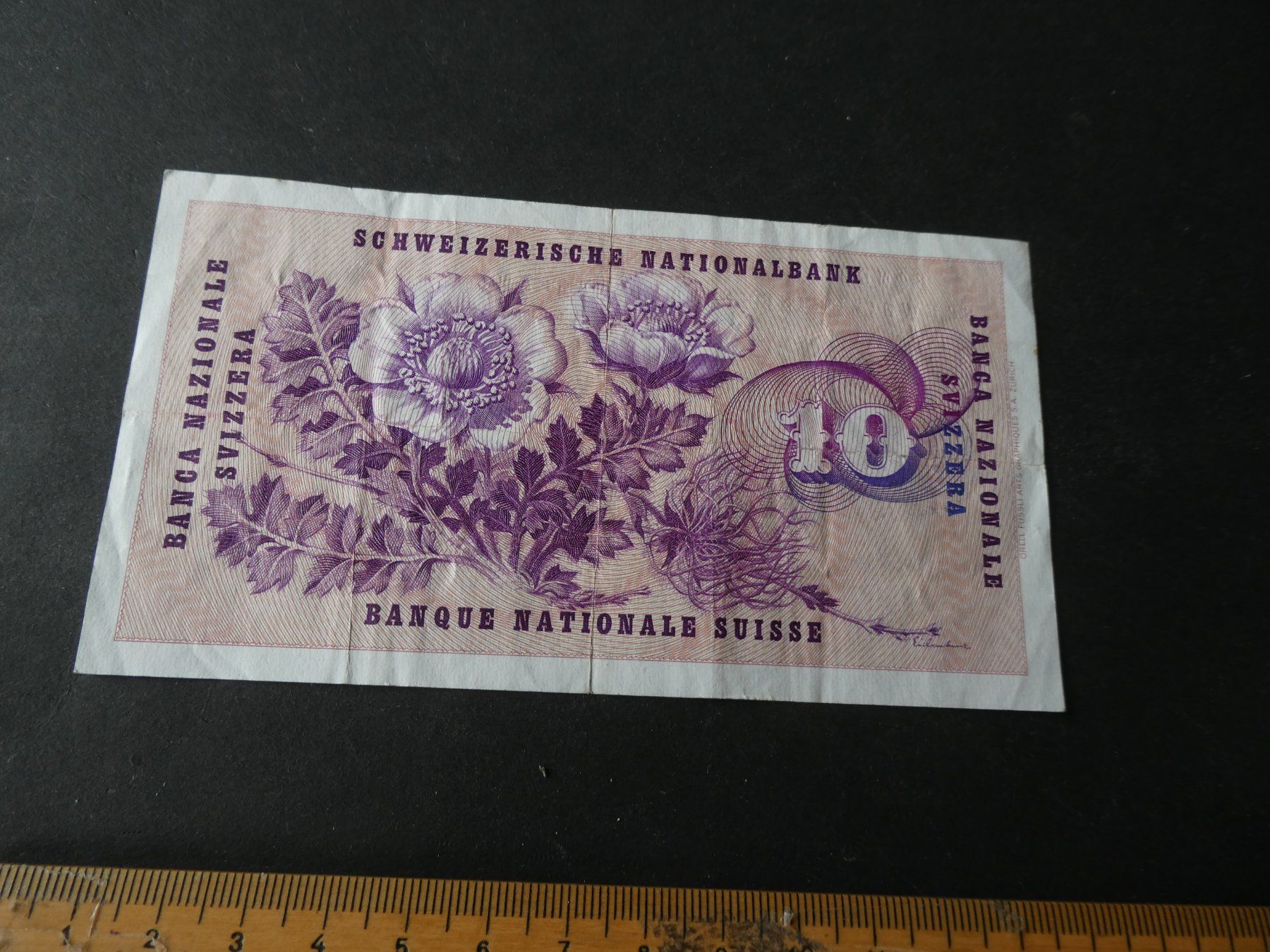 Banconote: Schweiz 1965, 10 Franken – Usato da Hinterforst venduto da Rohusri 1