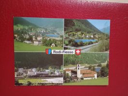 Rodi-Fiesso Tessin mehrbildrig mit Bahn Bahnhof