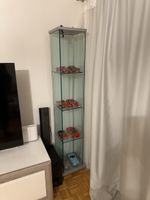 Glastürvitrine mit Beleuchtung und Schloss guter Zustande
