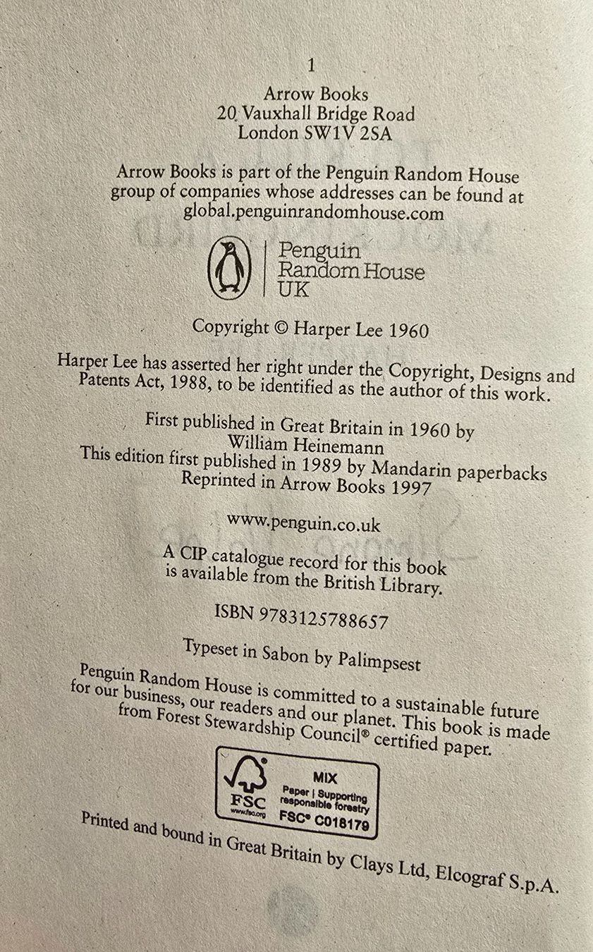Livres: To Kill a Mockingbird, Harper Lee – Neuf (Voir description) à Zürich par pfo_tjp8 2