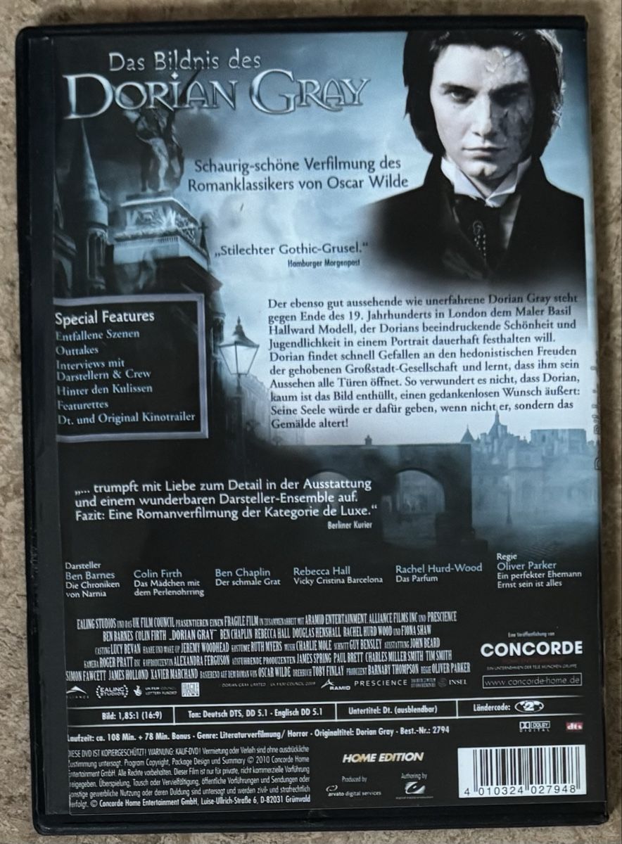 Alle DVDs: DAS BILDNIS DES DORIAN GRAY – Neu (gemäss Beschreibung) aus Dietikon von AndreaSch01 1