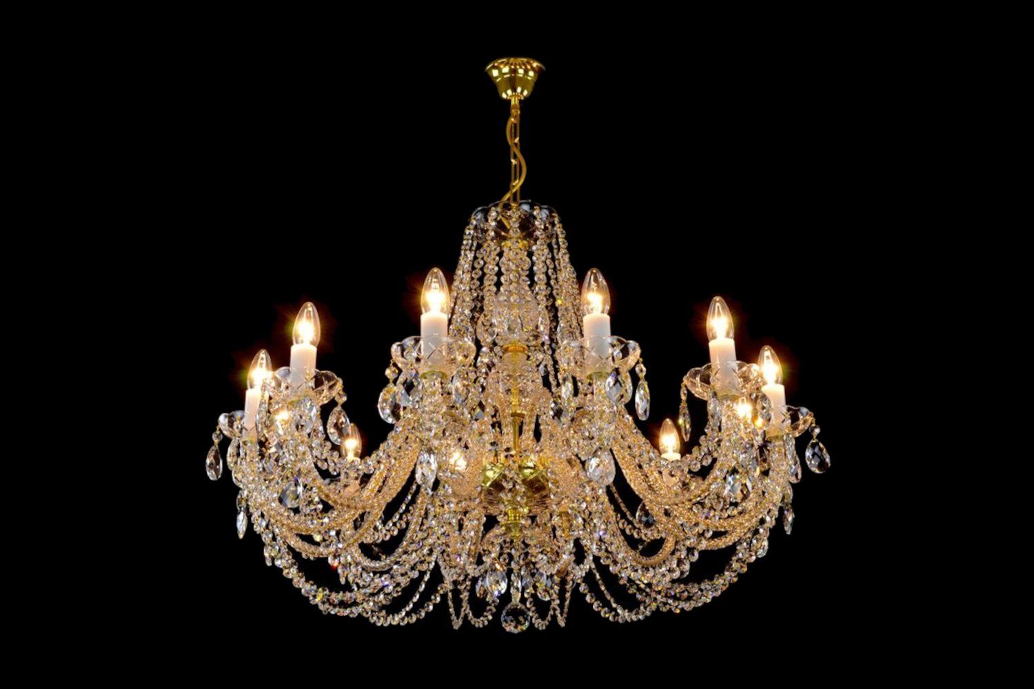 Lampadari & plafoniere: Kronleuchter Brillante 12 Gold – Nuovo e nell'imballaggio originale da Glattfelden venduto da Bohemiancrystal