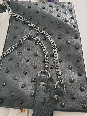 Sac pochette rock/punk noir