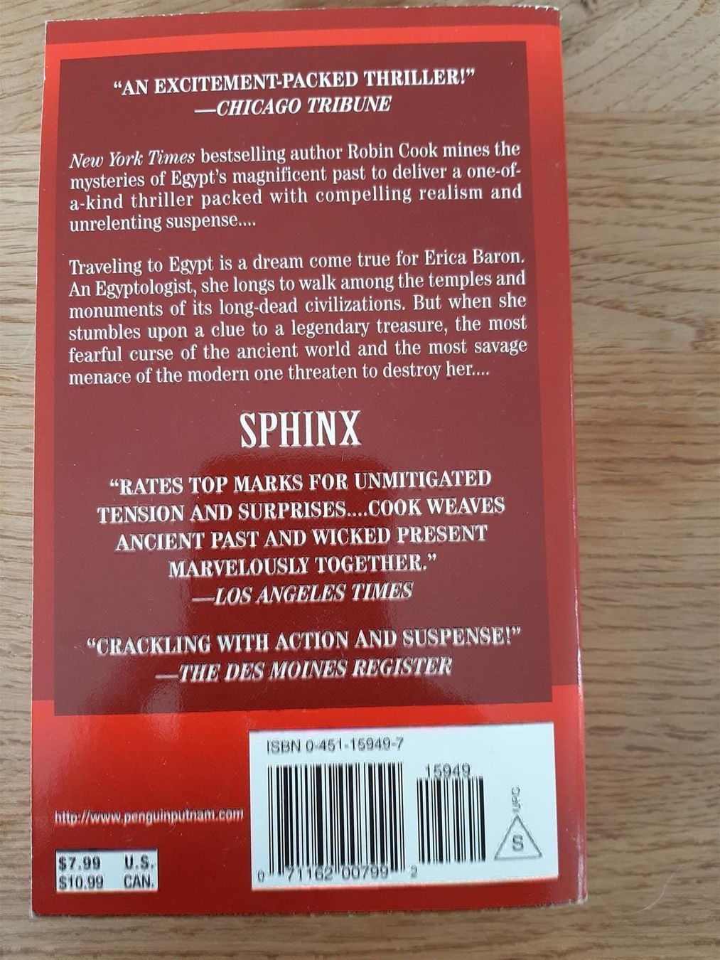 Libri: Robin Cook Sphinx (in english) – Usato da Affoltern am Albis venduto da Sabinezc 1