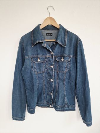 Damen Jeans Jacke Zebra Gr. M