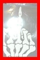 Mittelfinger Fuck you Fuckyou WEISS Aufkleber Sticker Comic