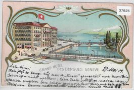 Grand Hotel des Bergues - Geneve - Litho