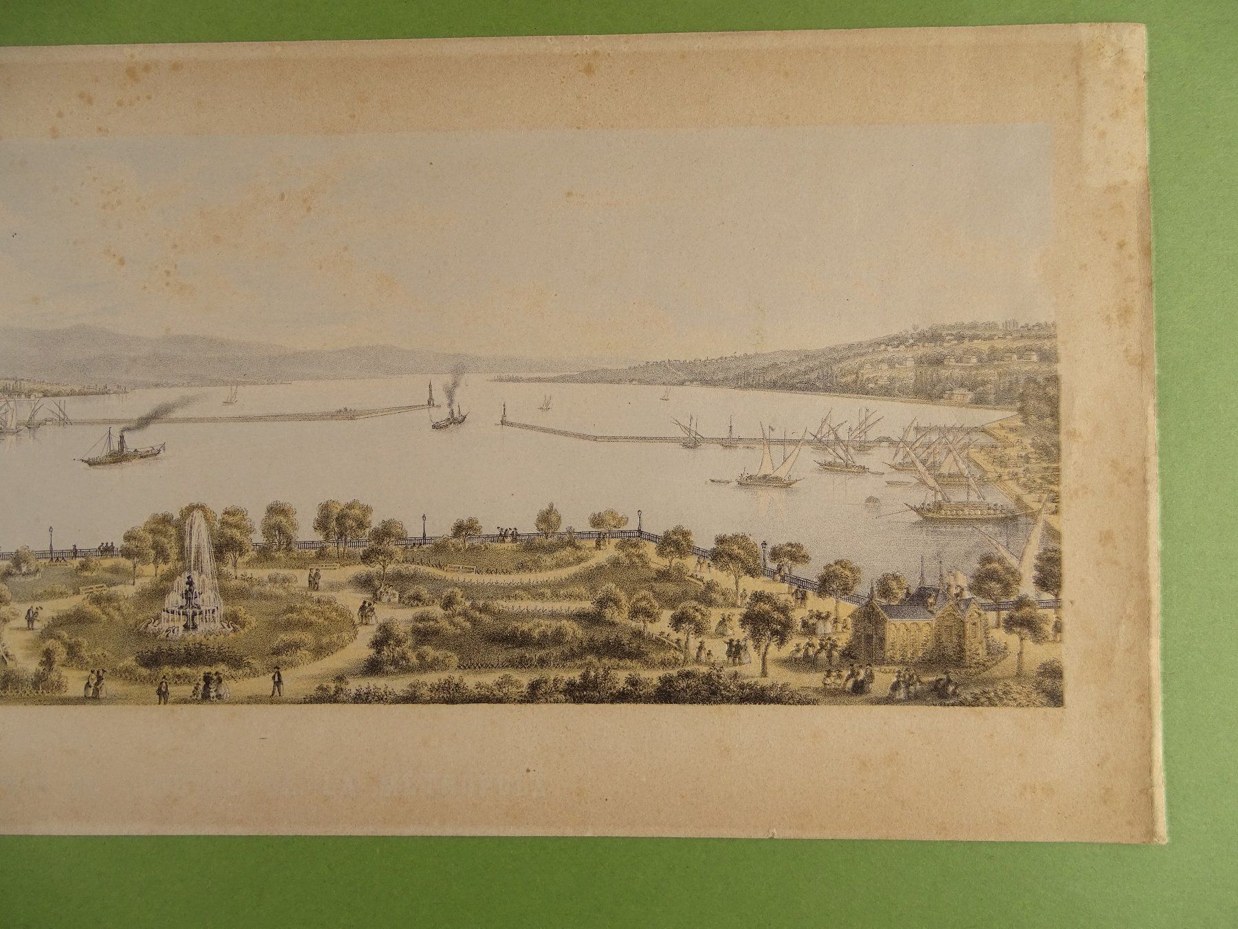 Incisioni: GENF, GENÈVE, LITHOGRAPHIE UM 1850 – Usato da Grüningen venduto da Kartensammler 3
