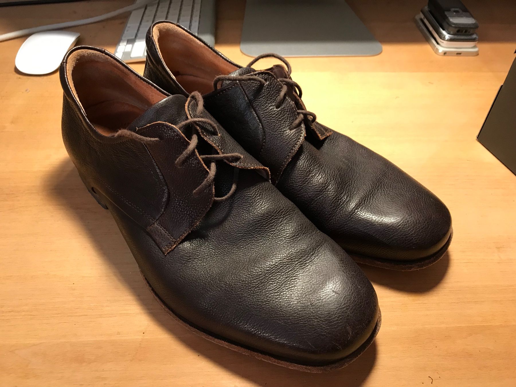Think Scarpe da uomo: Think! Lederschuhe Braun Gr. 44 – Usato da Therwil venduto da jonasiw