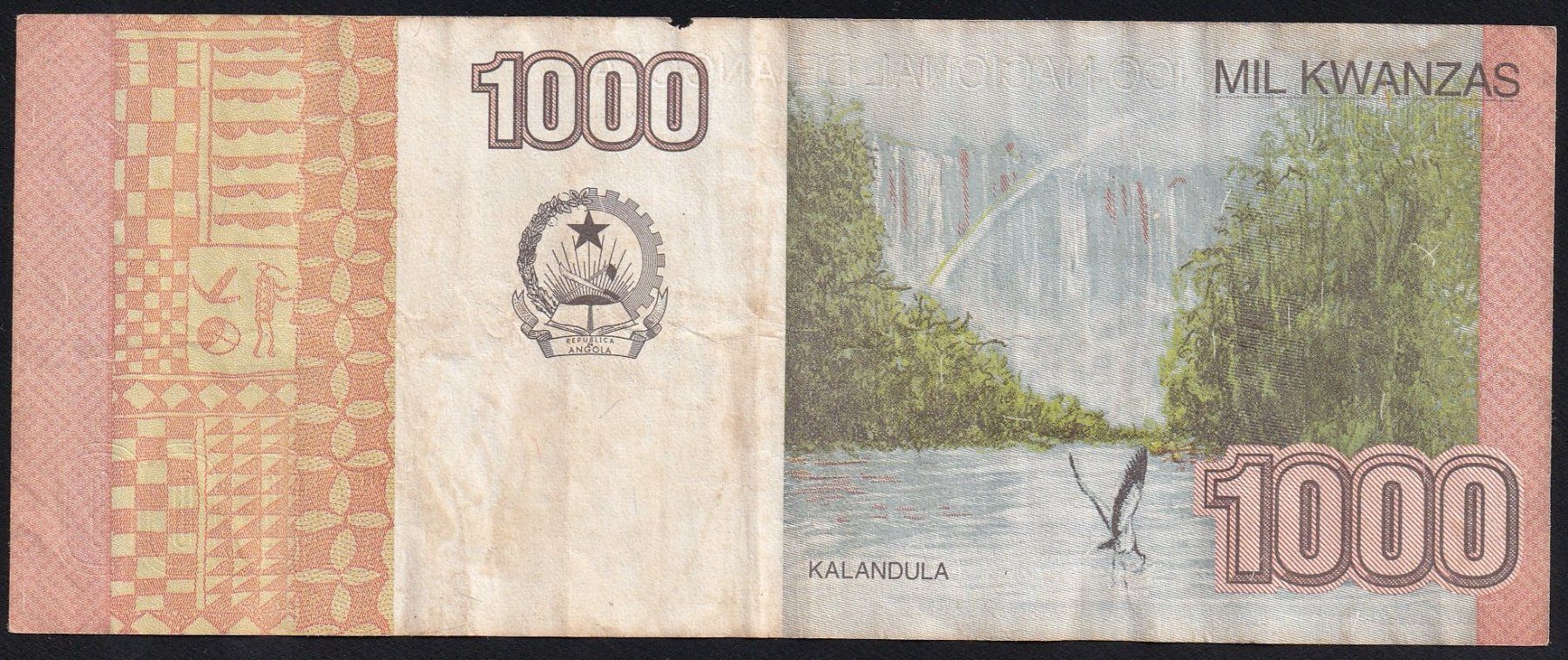 Banconote: Angola 1000 Kwanzas 2012 – Usato da Brugg AG venduto da banknoten_muesli 1
