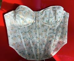 Corset dentelle floral