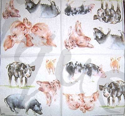 Tovaglioli: Serviette schweine (t51) 2Stk. – Nuovo (secondo la descrizione) da Schlatt TG venduto da kreativ-atelier