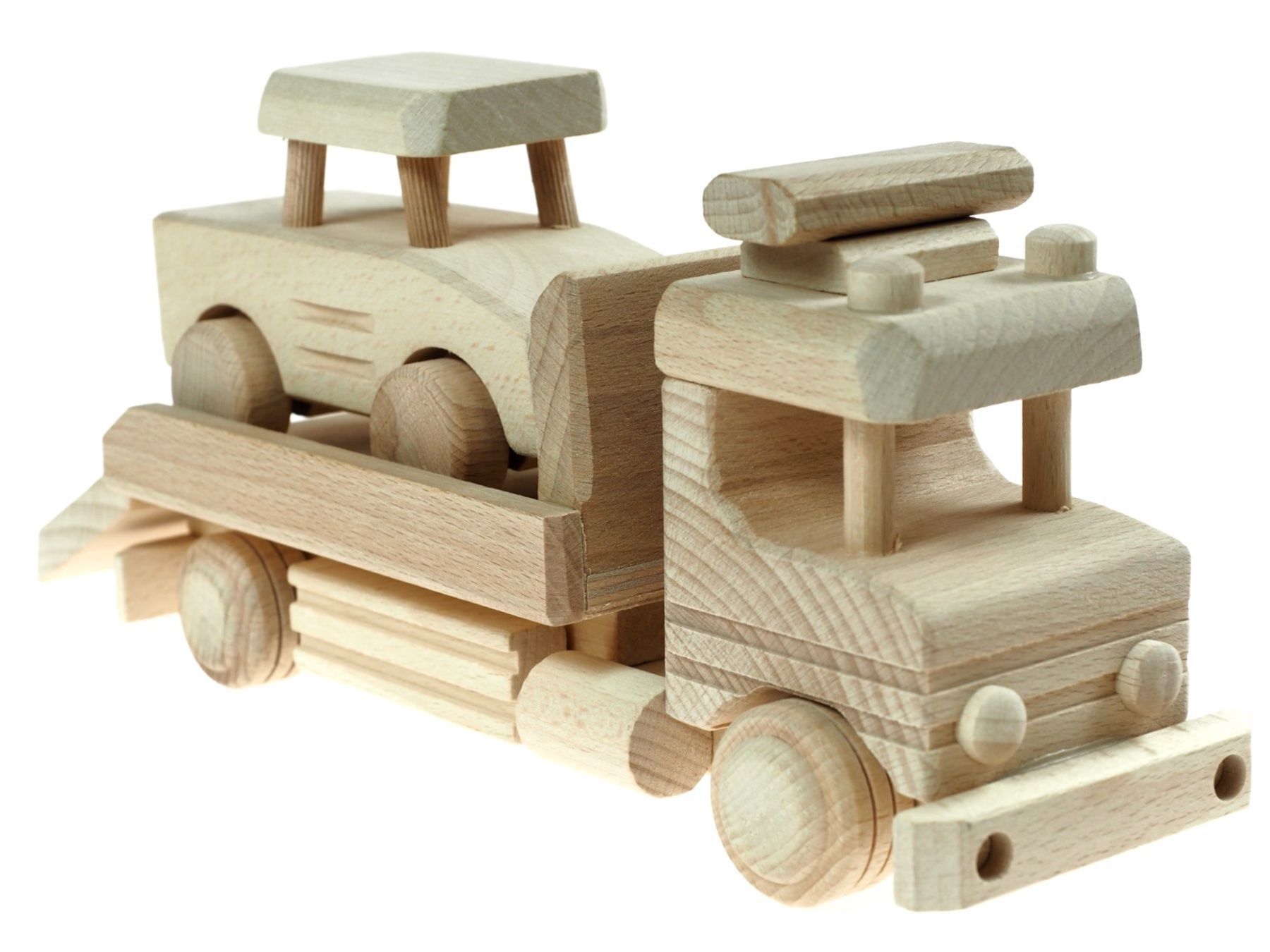 Giocattoli: Autotransporter aus Holz mit Holz-Auto – Nuovo e nell'imballaggio originale da Buchs Zh venduto da bar_7kk7 3