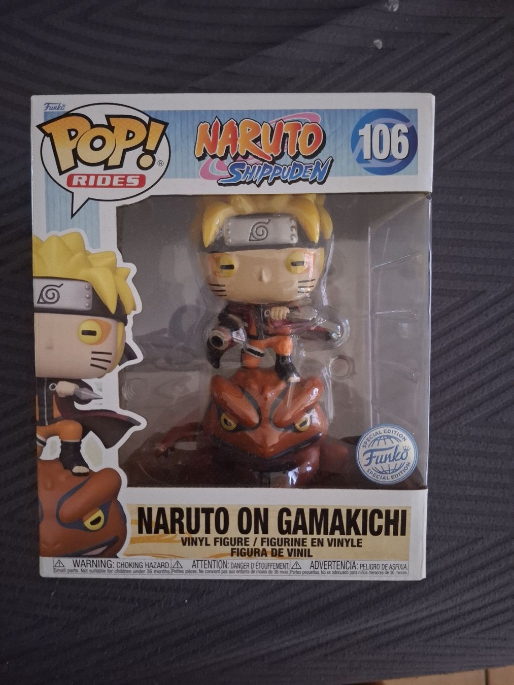 Funko Statuette: Funko Pop Naruto Shippuden 106 Naruto on Gamakichi – Usato da Monte Carasso venduto da Buttefly