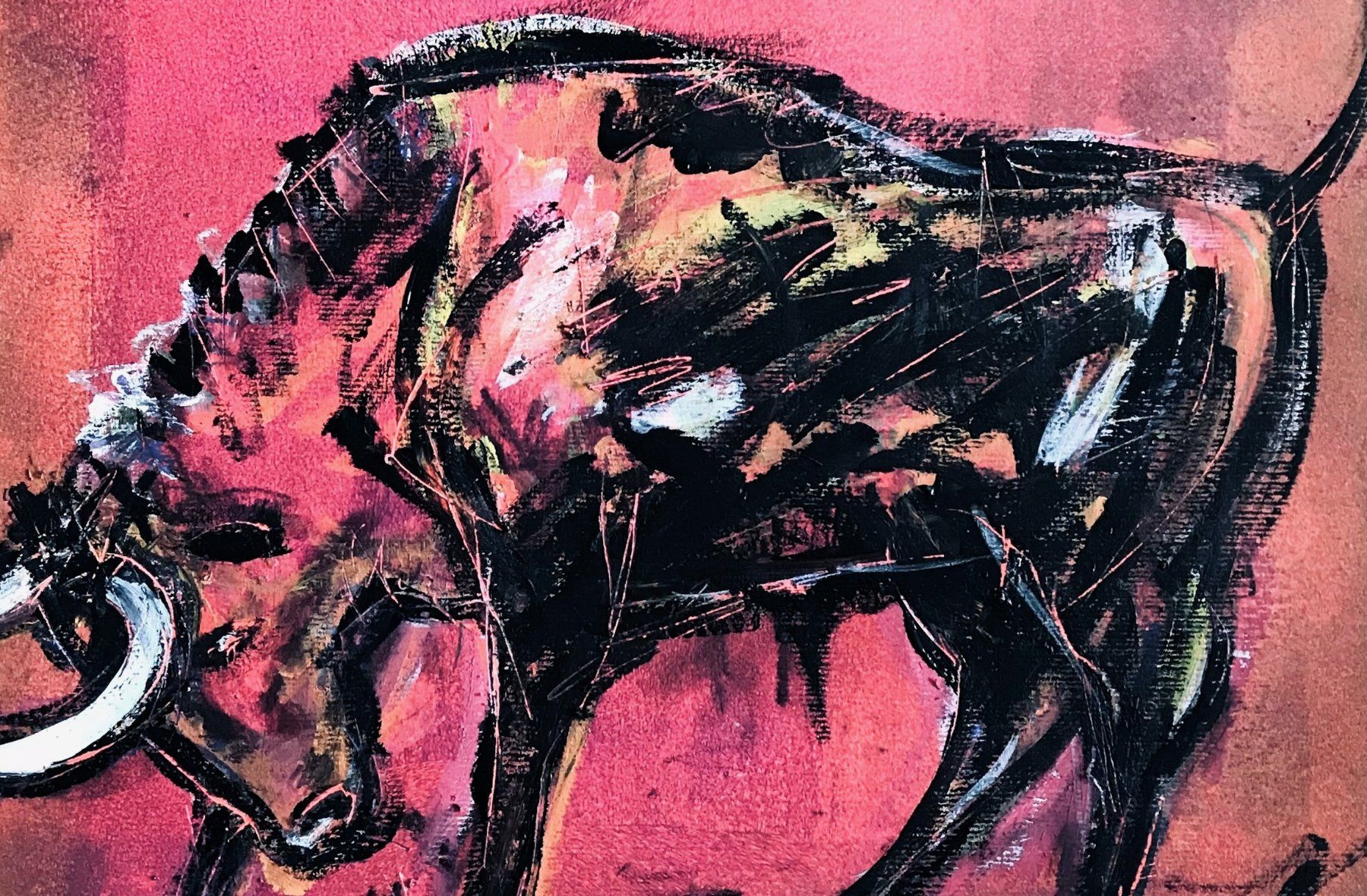 Foto & Immagini: Toro Stier Moderne Kunst Bild Expressionismus Stefan Bammert – Nuovo (secondo la descrizione) da St. Niklausen LU venduto da Stefan_Bammert_Art 2