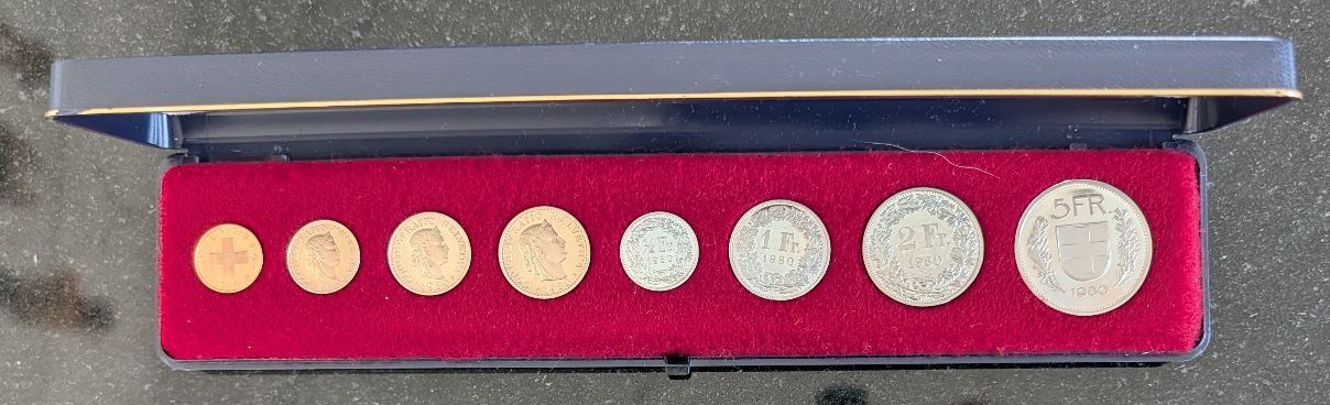 Tutti le monete: Münzsatz Schweiz 1980 pp – Nuovo (secondo la descrizione) da Arch venduto da coinsandmore 1