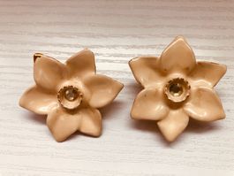 🌸Süsse Vintage Ohrclips Blumen Ohrschmuck Frühling🌸