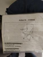 Campingstuhl klappbar dunkelblau mit Getränkehalter 