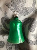 Altes grünes Glöcklein Glas Glocke Christbaumschmuck