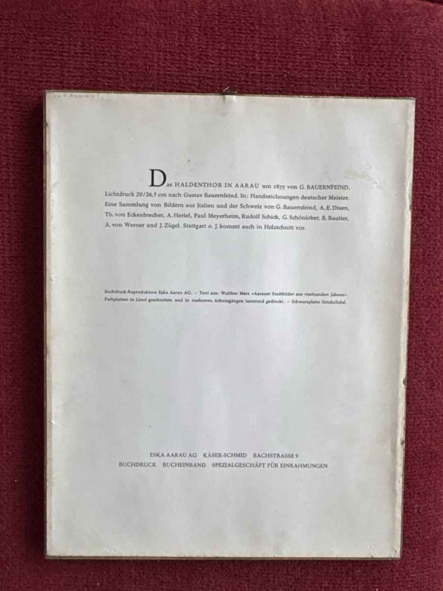 Foto & Immagini: Alte Ansicht von Aarau Haldenthor – Usato da Unterentfelden venduto da Loonah 1