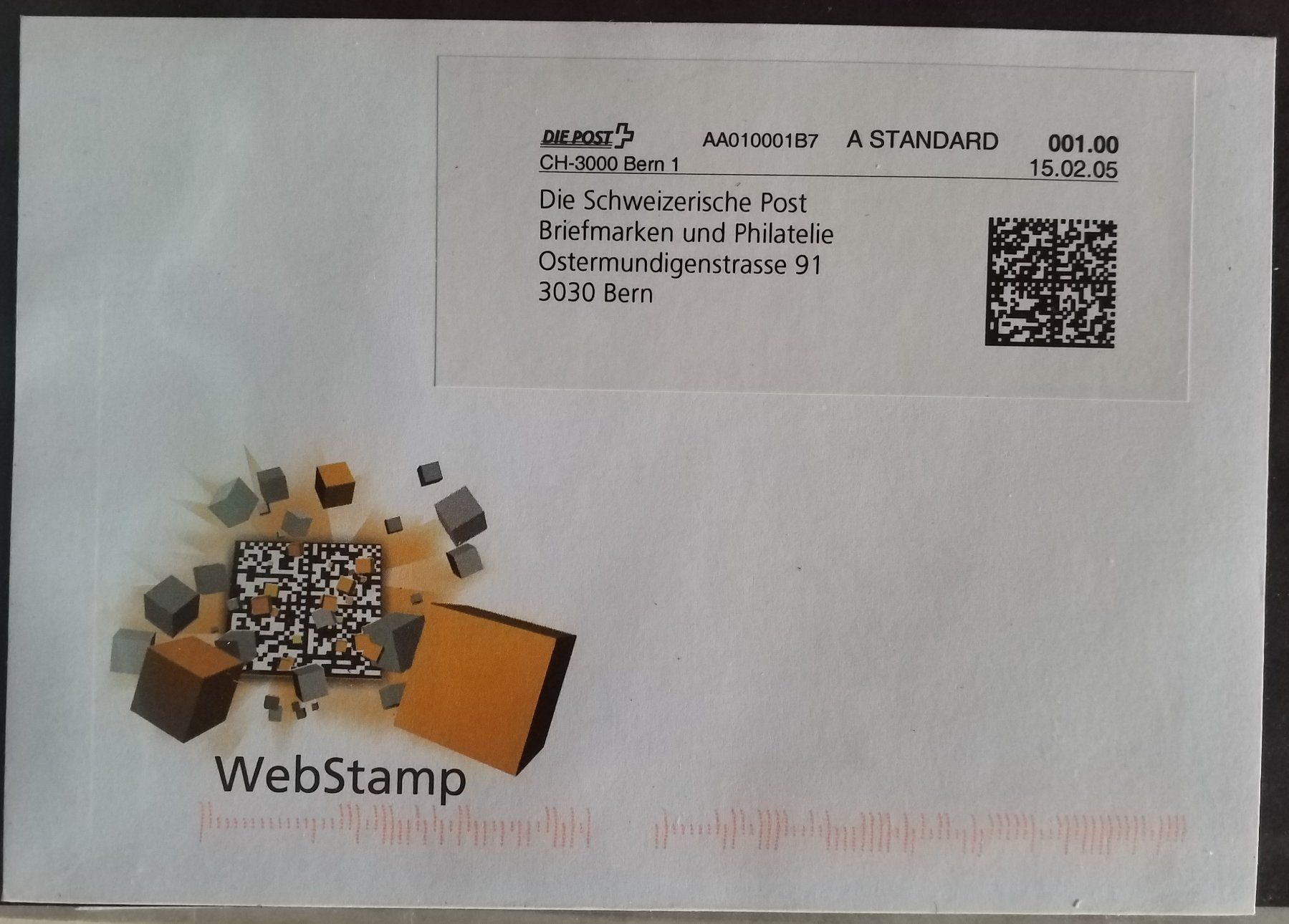 Alle Briefmarken: AB30) 2005, WebStamp FDC ohne Adresse – Neu (gemäss Beschreibung) aus Baden von Eggi