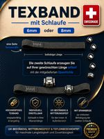 Texband mit Schlaufe inkl. Spannbriede 6 und 8 mm Grau