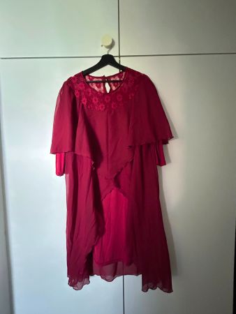 Vestito bordeaux tg. 5XL poliestere