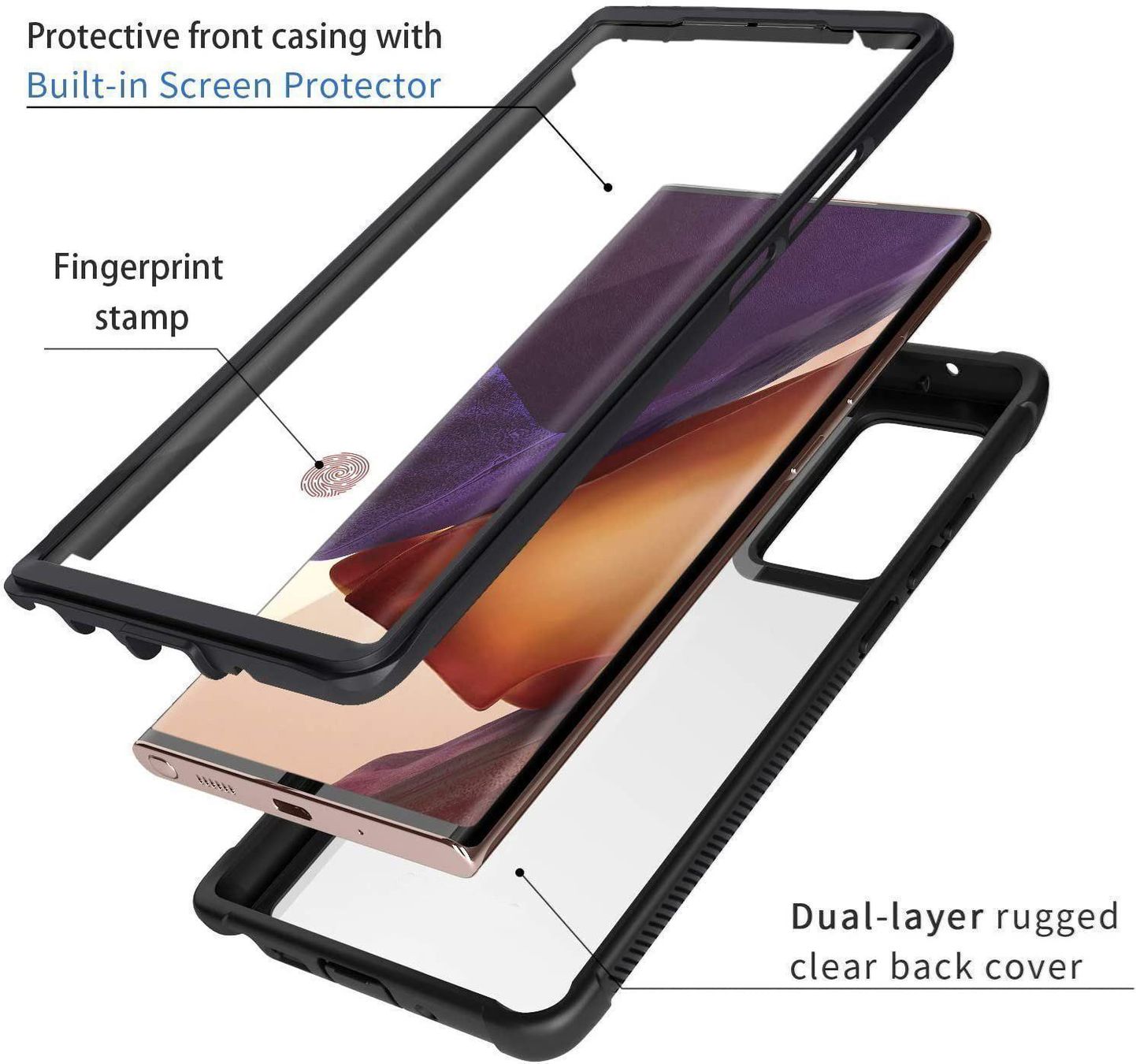 Cover & Protezioni schermo: Galaxy Note 20 - Coque intégrale Antichoc – Nuovo e nell'imballaggio originale da Morges venduto da DigiAC 1