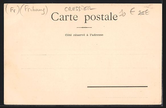 Cartes postales: Litho Cressier, Ortsansicht, Kirche – D'occasion à Berlin par bartko-reher 1