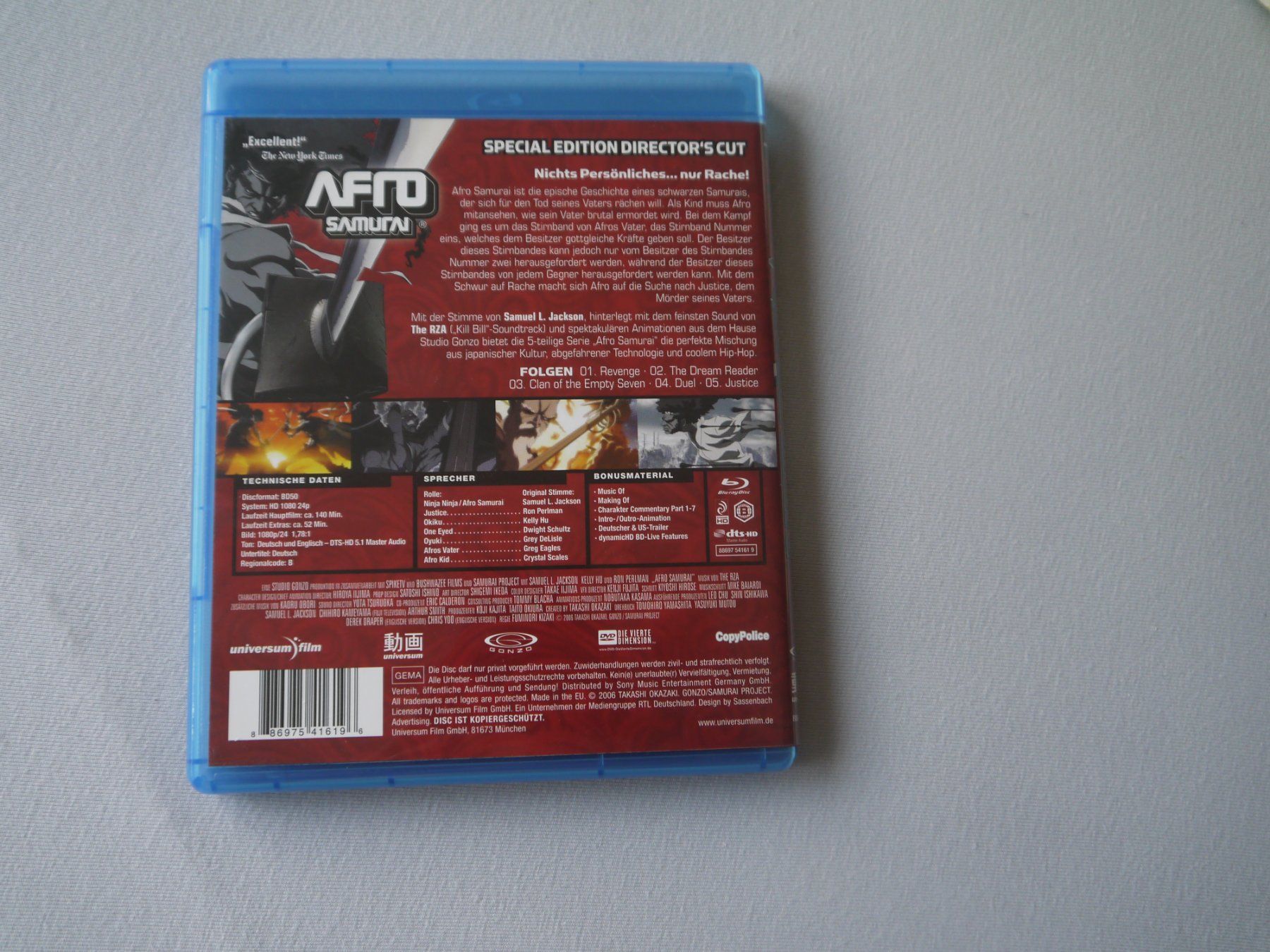 Tous les DVDs: AFRO SAMURAI - Directors Cut -Samuel L. Jackson-selten – D'occasion à Hagendorn par Blaf 1