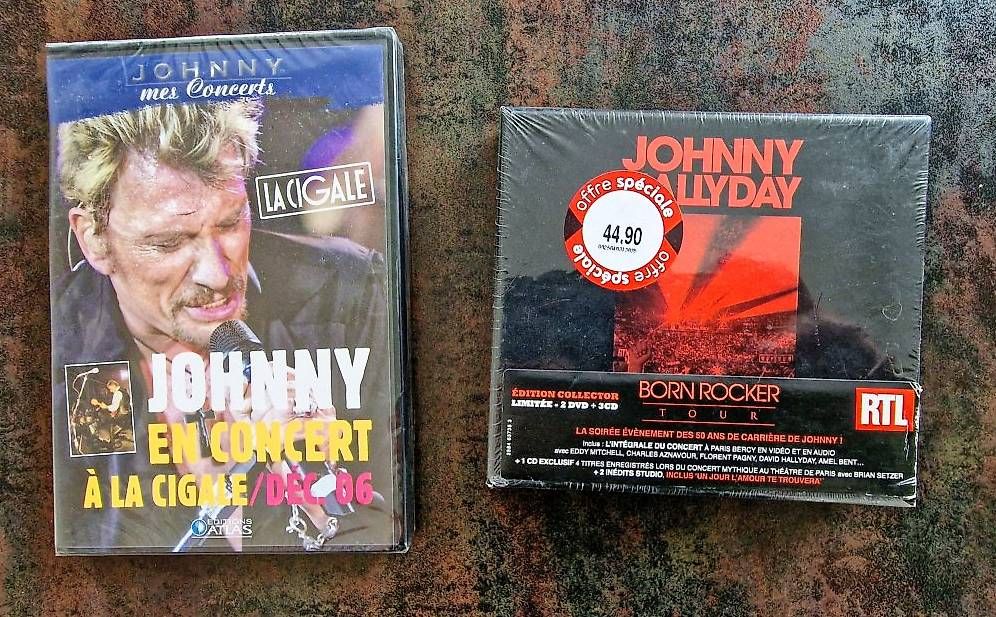 Scaffali: Vinyles, CD, DVD et livres de JOHNNY HALLIDAY – Usato da Belmont-sur-Lausanne venduto da Lombert 4