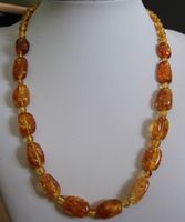 Nachlass: Ostsee Bernstein Schmuck Kette Collier 22 Gramm