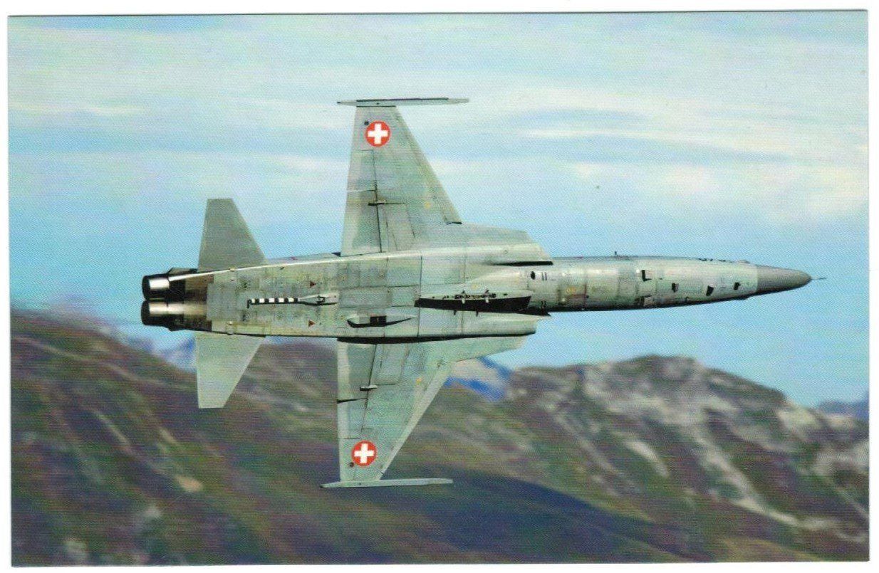 Cartoline postali: AK Schweizer Luftwaffe F-5E Tiger II – Usato da Zürich venduto da Tolima194