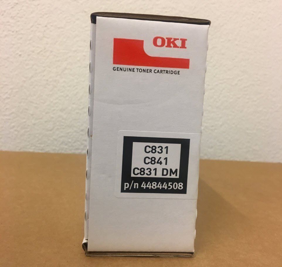 Oki Cartucce per stampanti & toner: Original OKI C831, C841 black Toner, 44844508 – Nuovo e nell'imballaggio originale da Glattbrugg venduto da copytron 2