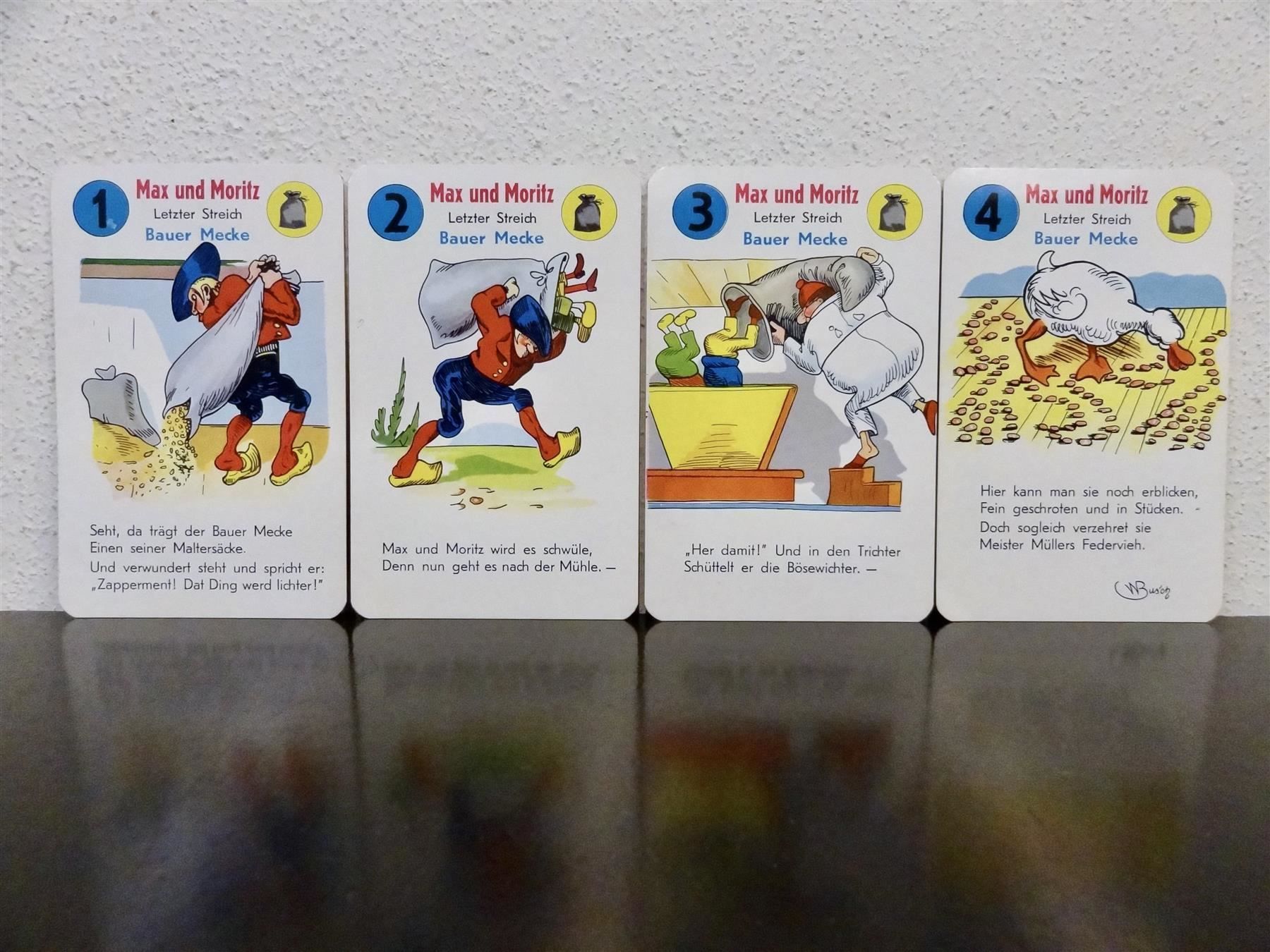 Giochi: schönes altes Quartett MAX UND MORITZ – Usato da Kerzers venduto da wisaundso 7