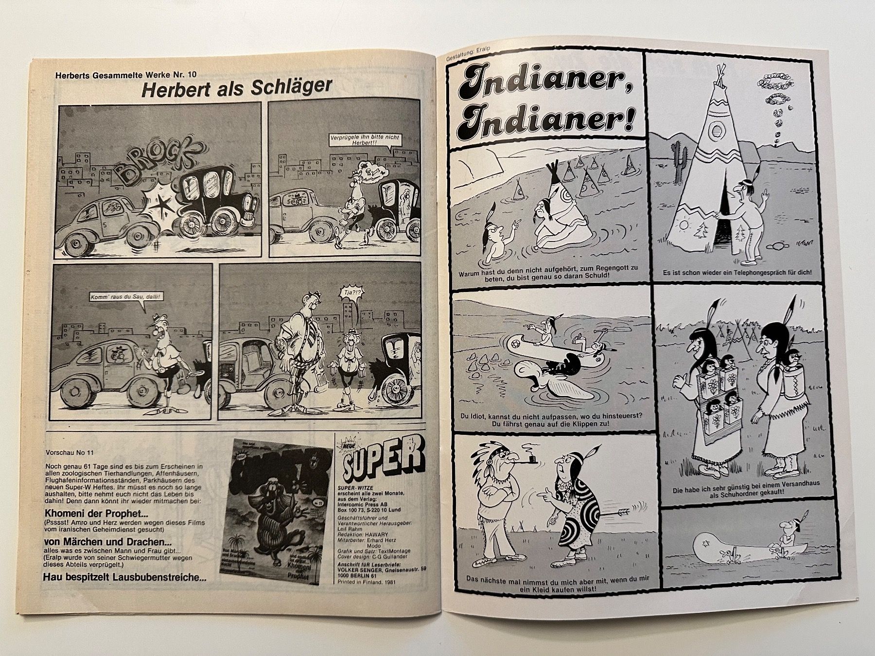 Fumetti: SUPER Witze Heft 10 - Das total ausgeflippte Magazin – Usato da Münsingen venduto da Ganjam 4