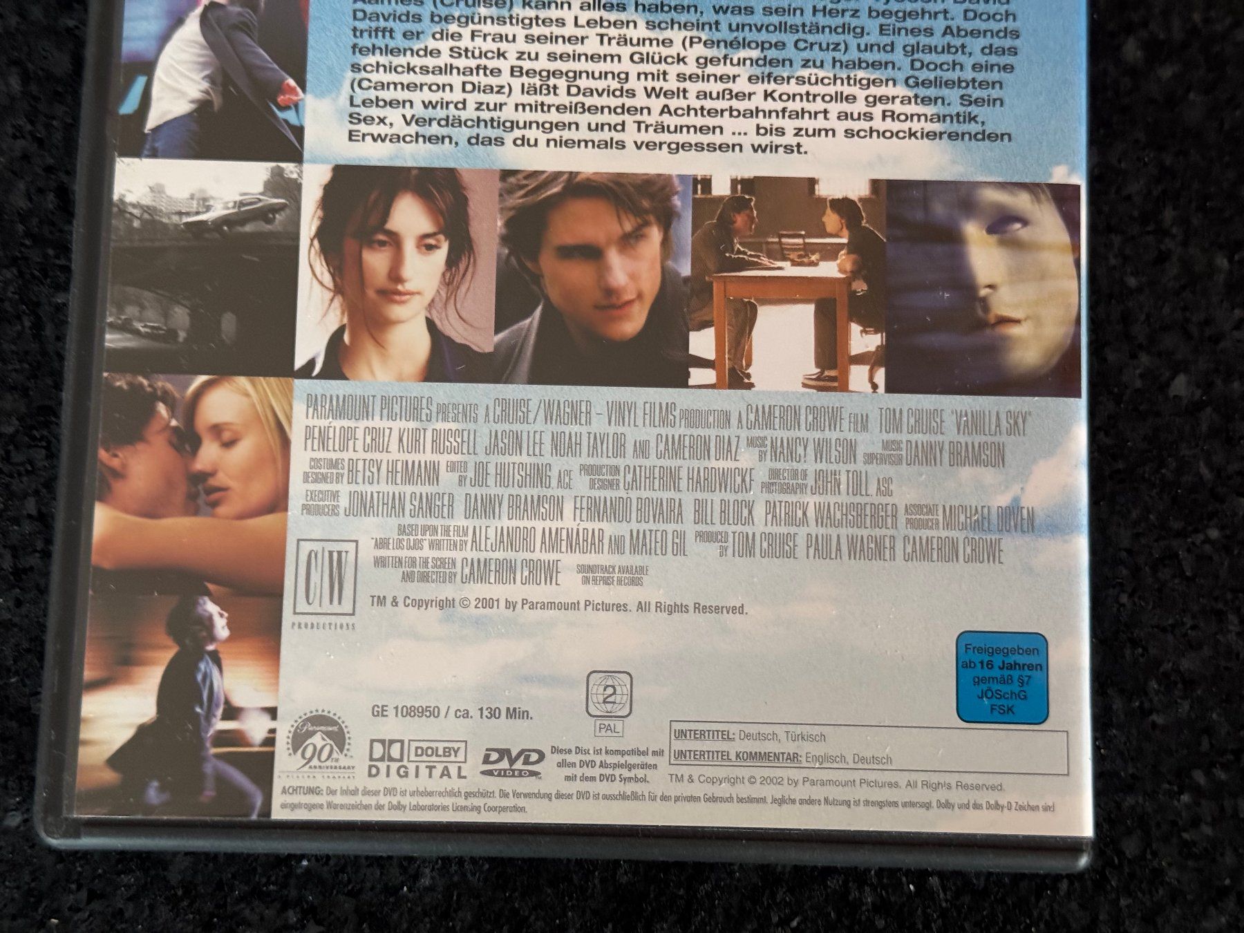 Tutti i DVDs: Vanilla Sky widescreen collection DVD EN/DE Tom Cruise – Usato da Fribourg venduto da tschjoly 3