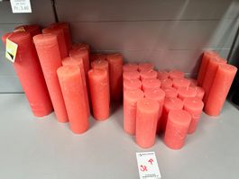 098 Posten Raureif Kerzen coppertan aus Liquidation