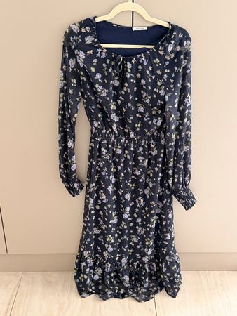 Orsay Floral Print Chiffon Midi Dress - Size S/M- spring sum