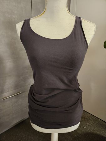 Damen Top Grösse 40 Made in Switzerland dunkelgrau/braun 