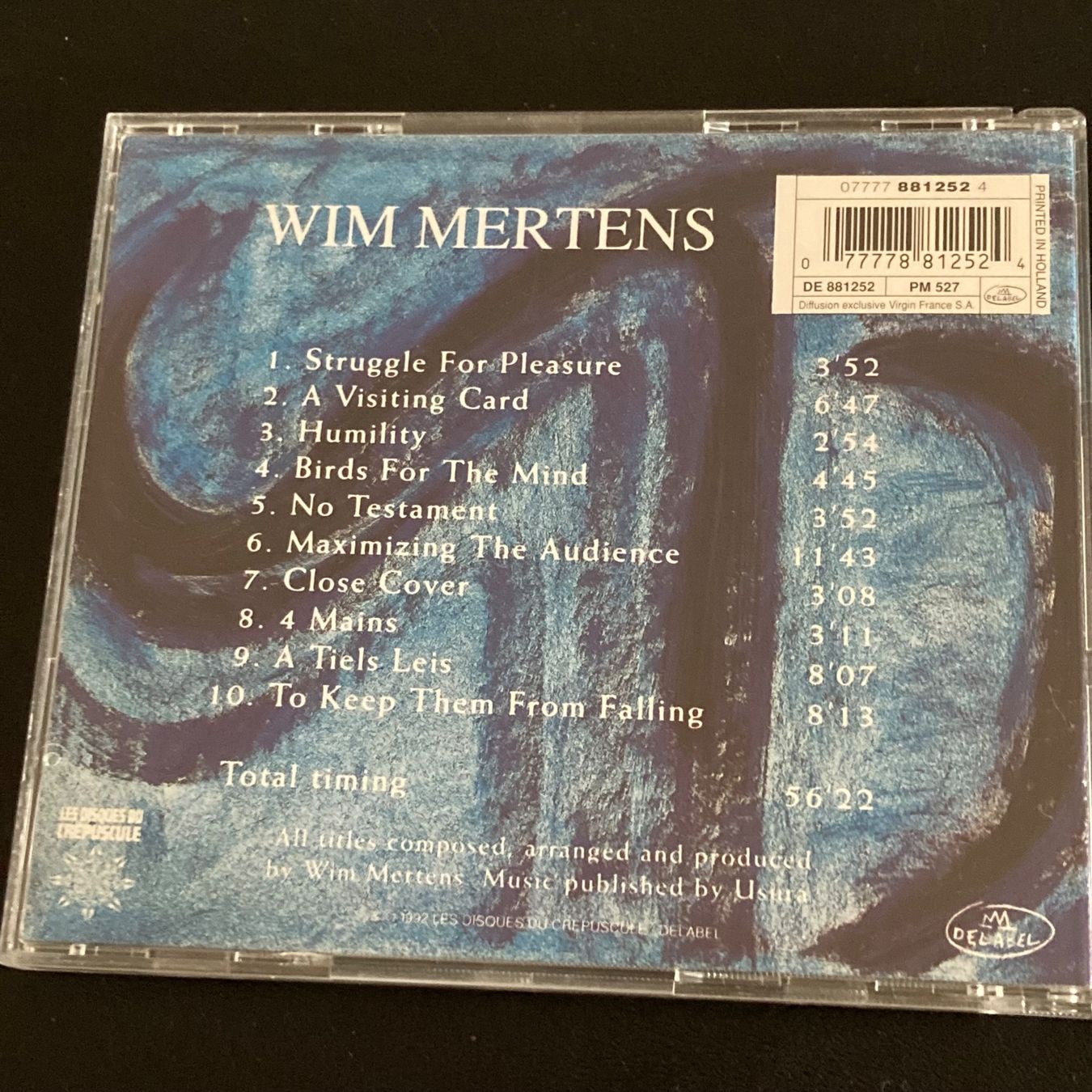 CD: Wim Mertens - Retrospectives Volume 1 – Usato da Bern venduto da Ntsamina 1