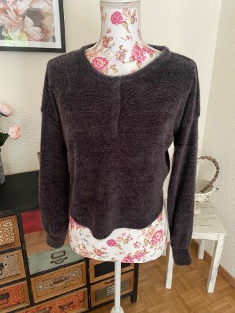 Kurzer neuer Pullover Hollister dunkelgrau Gr S