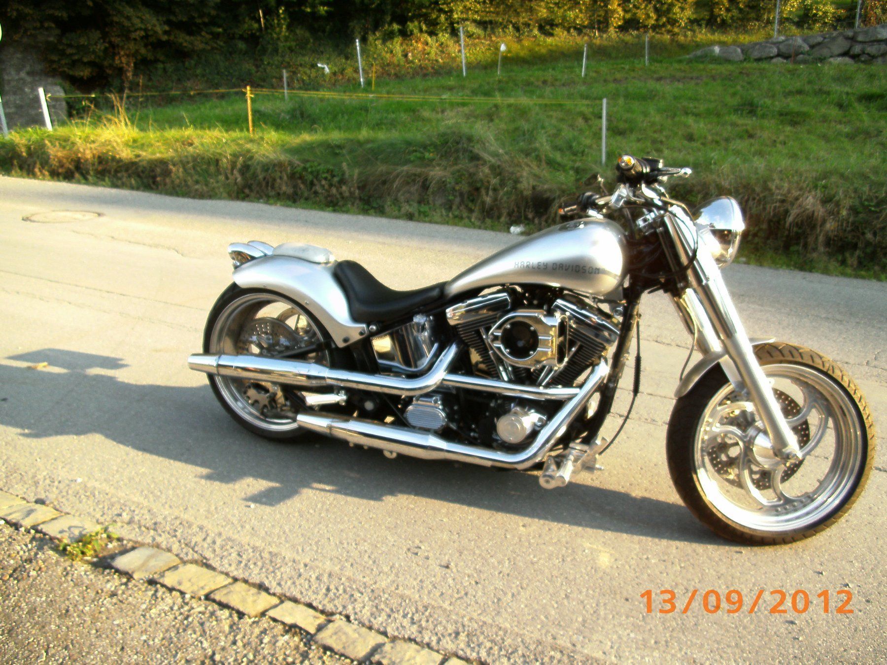 Harley-Davidson Altro: Harley-Davidson, FLSTF Fat Boy, einzigartiger Umbau ab MFK . – Usato da Thal venduto da alfi27