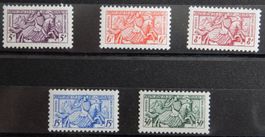 Monaco Kat. 497-501 * 1955 Kat. 30 Euro