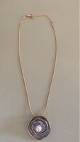 Collier pendentif perle style floral plaqué or